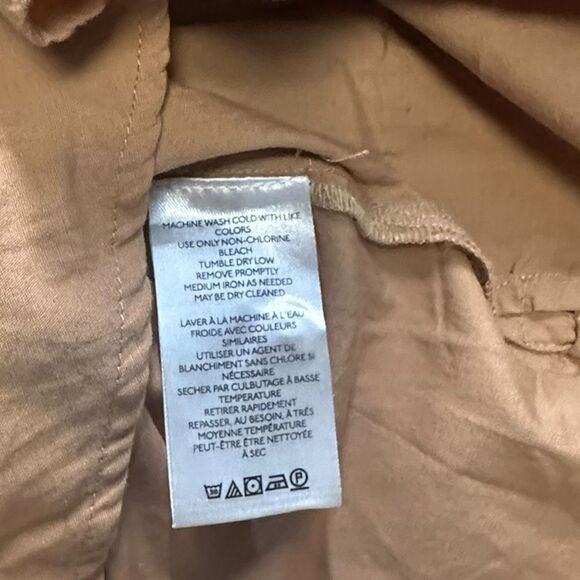 By ANTHROPOLOGIE Women’s Tan Button-Side Cotton Tunic Blouse Long Sleeve Size Me - Picture 9 of 11